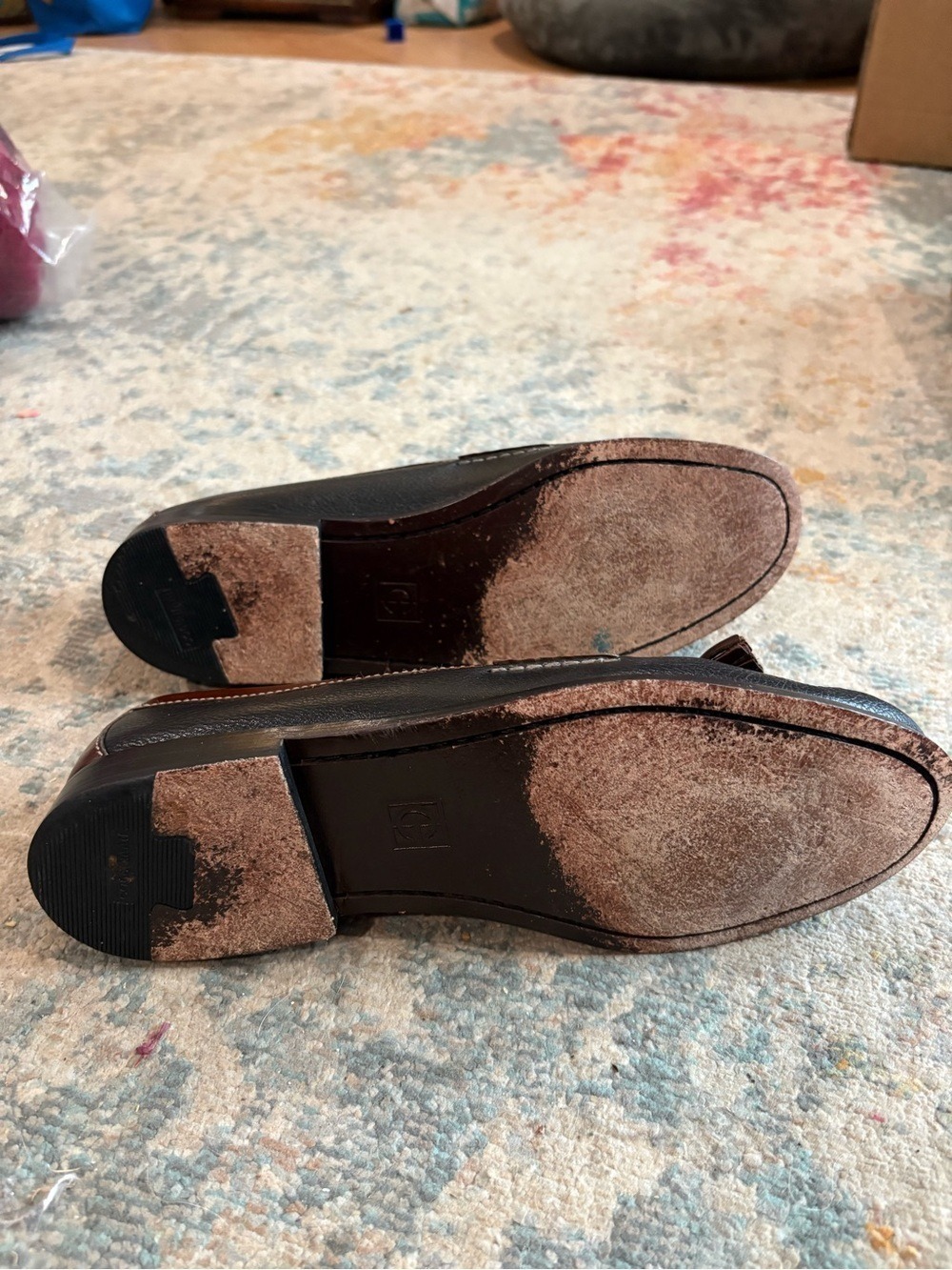 Cole Haan Brown and Black Pinch Tassel Leather Loafers Size 9 D. Classic preppy - Picture 7 of 12